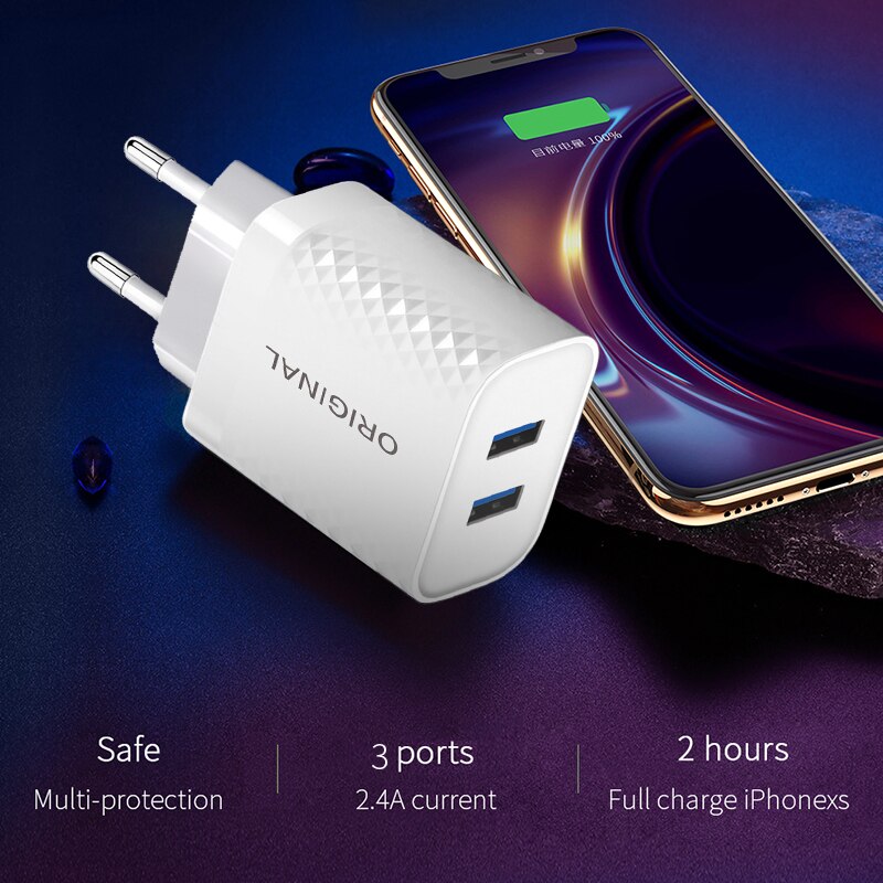 USB Charger Quick Charge Universal Phone Adapter for iPhone Xiaomi Samsung Huawei Mate 30 Tablet Wall Mobile Charge Fast Charger