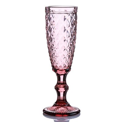 Farbige Gravur Glas Tasse Pint Glas Wein Champagner Flözehn Coupés Klassische Linderung Tasse Hohe Stehen Keine Blei: J