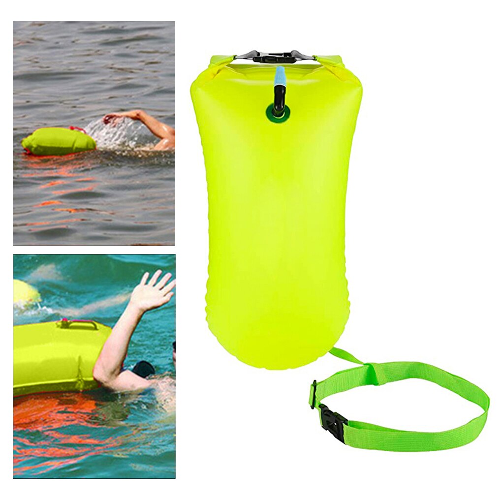 20L Zwemmen Boei Rugzak Open Water Zee Veiligheid Zwemmen Boei Beursgang Hulp Zwemmen Dry Bag Tow Float Zak: 20L Yellow 27x63cm