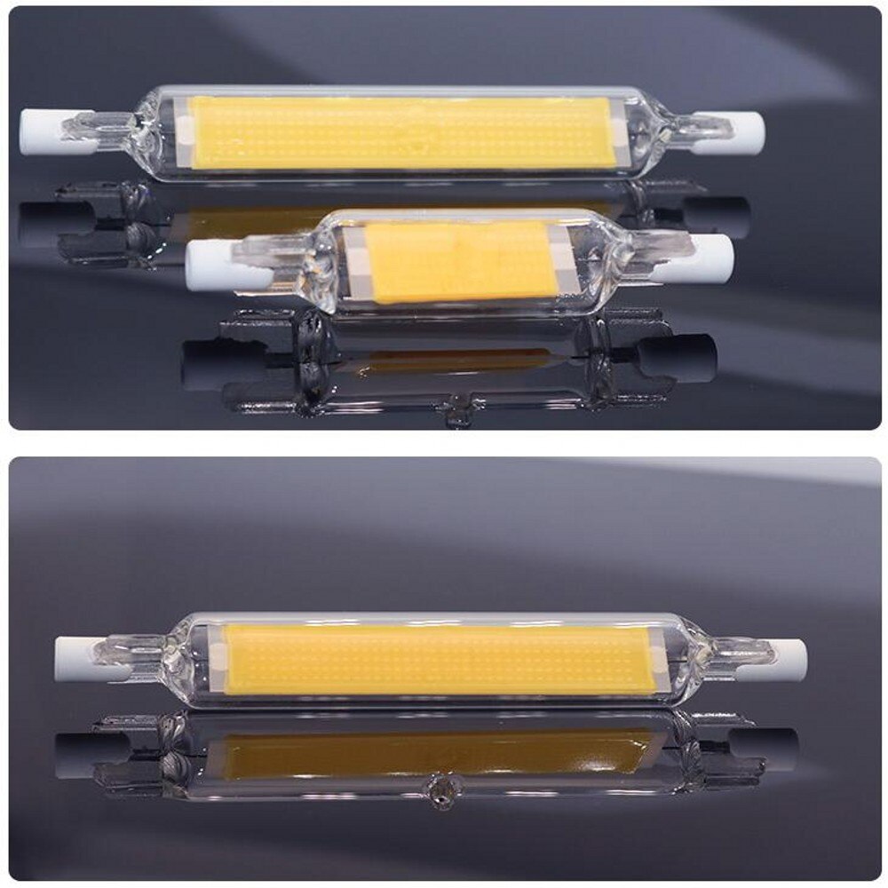 LED R7S Glas Rohr 118mm 78mm Anstelle Von Halogen Lampe Kolben 220V 230V Energiespar Leistungsstarke r7S LED-lampe 30W 40W