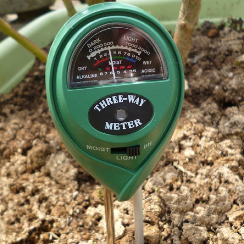 ALLSOME 3 in1 Garden Plant Flowers Soil PH Tester Moisture Light Meter Testing Tools HT1406+