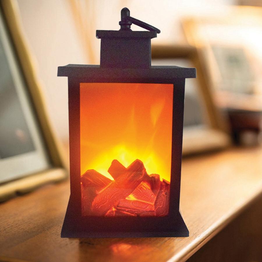 Ledede pejs flamme lanterne lamper simulerede pejs lamme lamper effekt pære sted ornamenter til hjem stue indretning