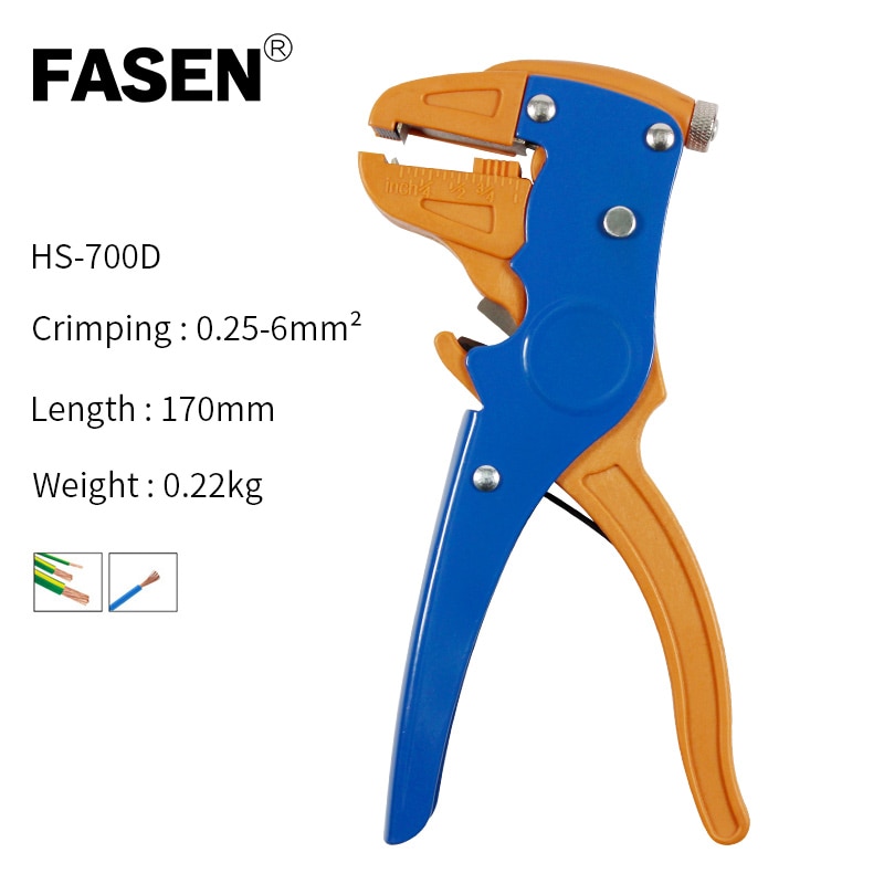 HS-D1/D2/D3 denudeur de cable electrique Pince À Dénuder Automatique Coupe-Câble Ciseaux Auto-ajustable d'isolation Dénuder Outil pince a sertir