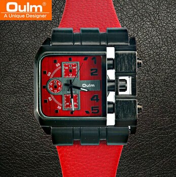 Aoulm/3364 Toevallige Enkele Beweging Riem Horloge Export Quartz Horloge: Bruin