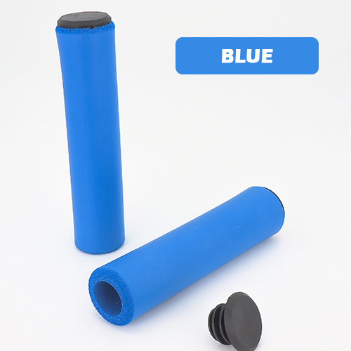 Luva de silicone para guidão de bicicleta, acessório para ciclismo à prova de choque, manoplas macias de bicicleta mtb com 18mm: Blue Bike Grips