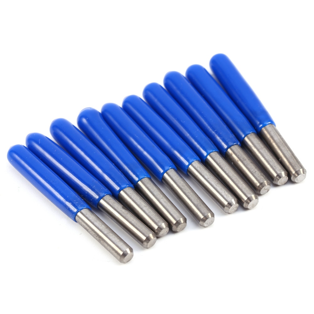 10pc 3.175mm 20/30 graders v-form pcb træskærer cnc fræser bits mini pindfræsere metal fræser gravering bits