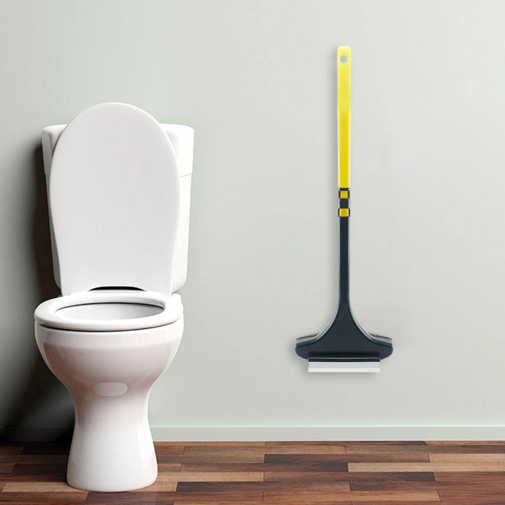 Multifunctional Window Cleaner with Long Handle Non Removable Cleaning Brush Screen Glass Wipper