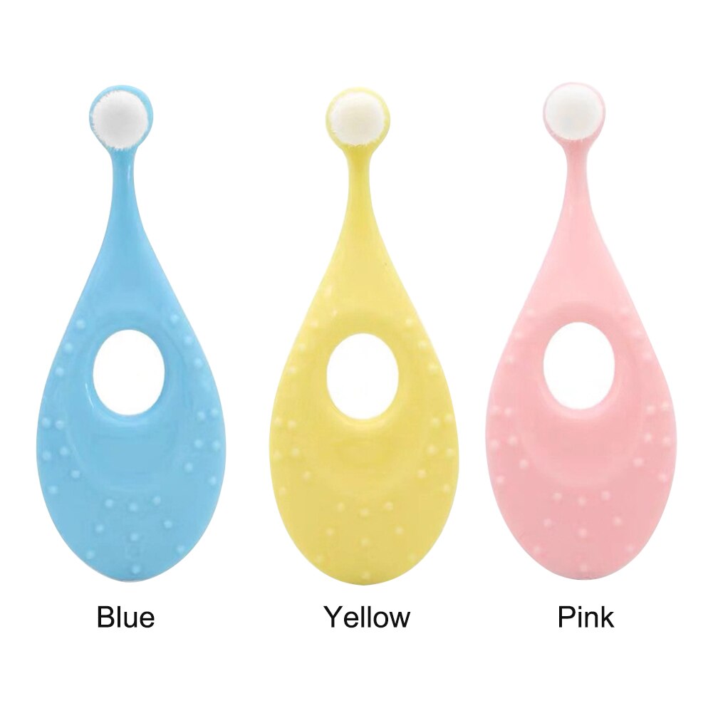 Voorkom verstikking, ergonomische tandvleesverzorging, niet-giftige korte nek bijtring, zachte borstelharen, peuter, antislip handvat, pp baby tandenborstel