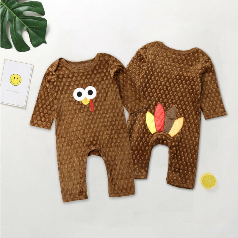 Pudcoco – combinaison pour -né fille et garçon, printemps-automne, Thanksgiving, turquie
