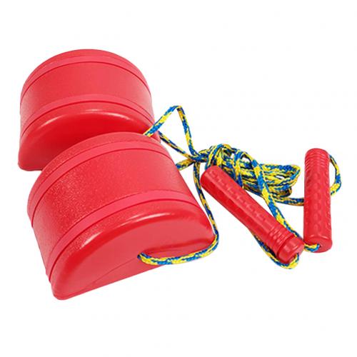 1 Pair Children Stepping Stones Kindergarten Stilts with Handles Sensory Integration Balance Sport Outdoor Game Kids Toys: Red