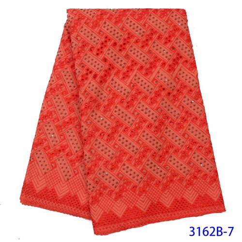 Swiss Lace Fabric Swiss Voile Lace Dry Cotton Lace Fabrics with Stones Holes for Dresses KS3162B: Picture 7
