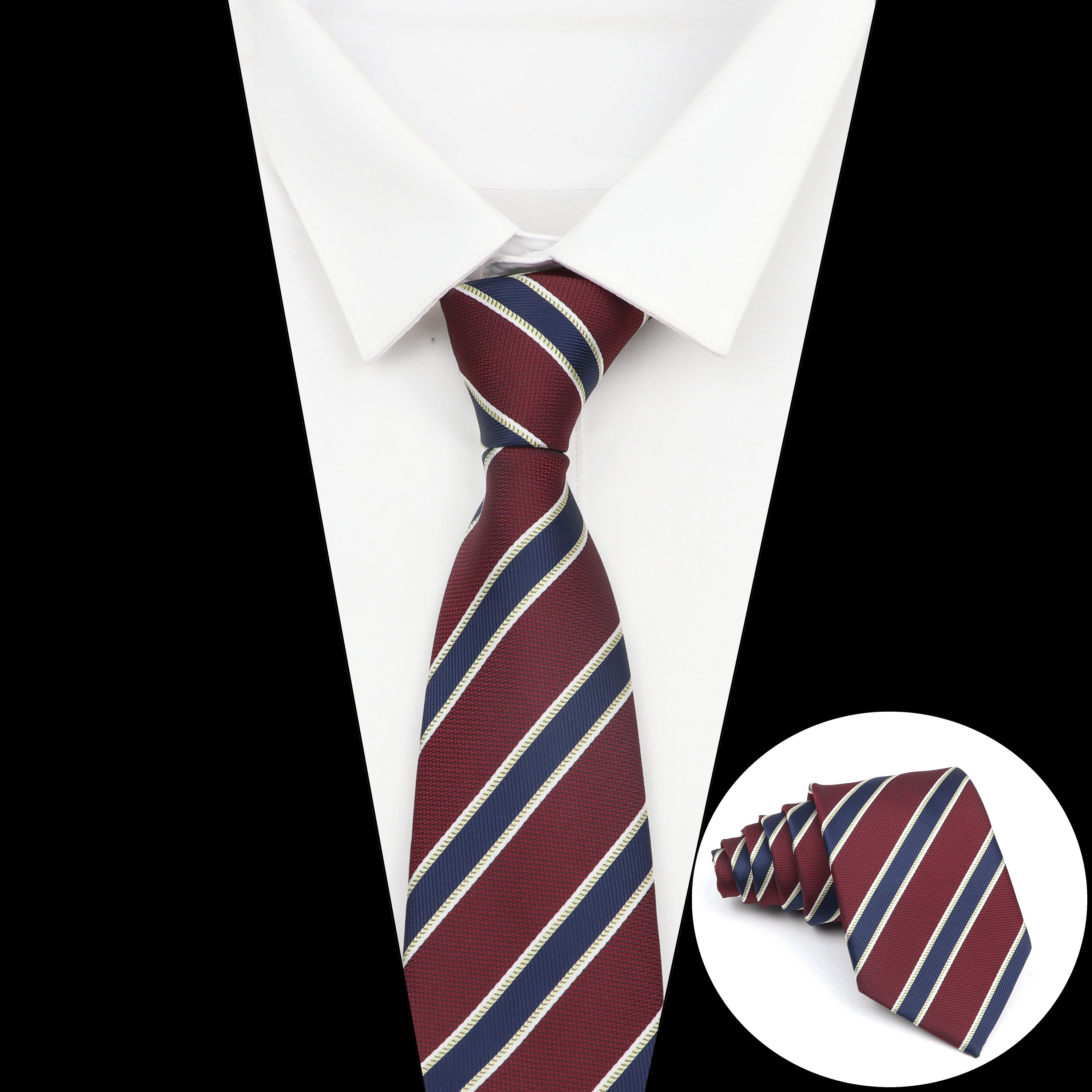 Nouvelle cravate rayée hommes 8cm cravates affaires nouvel an classique cravate accessoires de bureau hommes Costume usage quotidien fête de mariage