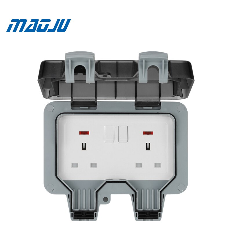Prise électrique USB Type 2, 13A/16A, pour l'extérieur, boîtier de sortie étanche, européen, britannique et russe: British Switch