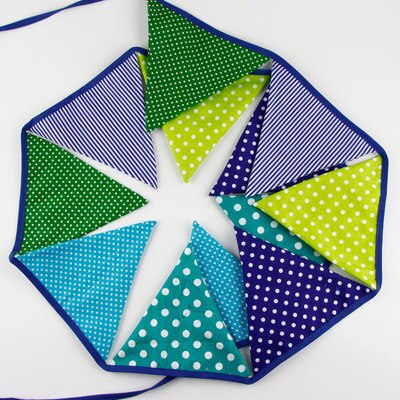 1pcs 3.3M Length 12 Flags Blue Green Mix Color Chi... – Grandado