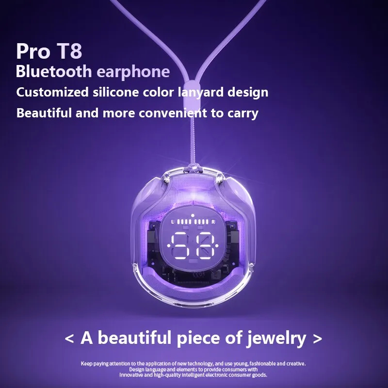 Auriculares inalámbricos Bluetooth T8 con cancelación de ruido ENC, miniauriculares intrauditivos con micrófono estéreo HiFi, pantalla Digital LED