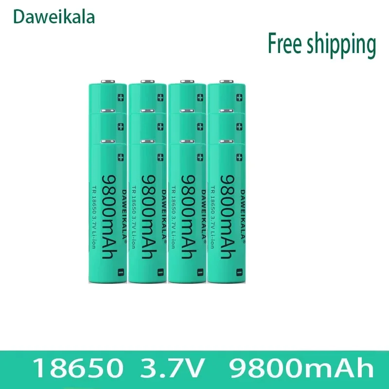 18650 3.7v 9800 mah ladattava akku taskulampun taskulampun ajovalaisimen litiumioniakulle: Keltainen