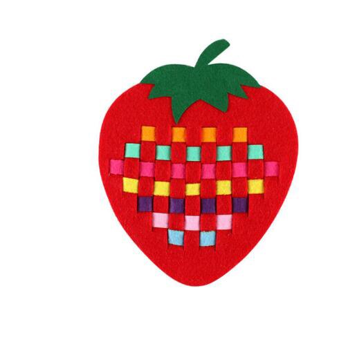 Scuola materna Fai Da Te Manuale Del Tessuto Panno Early Learning Education Giocattoli Montessori Insegnamento di Matematica Giocattoli: Strawberry