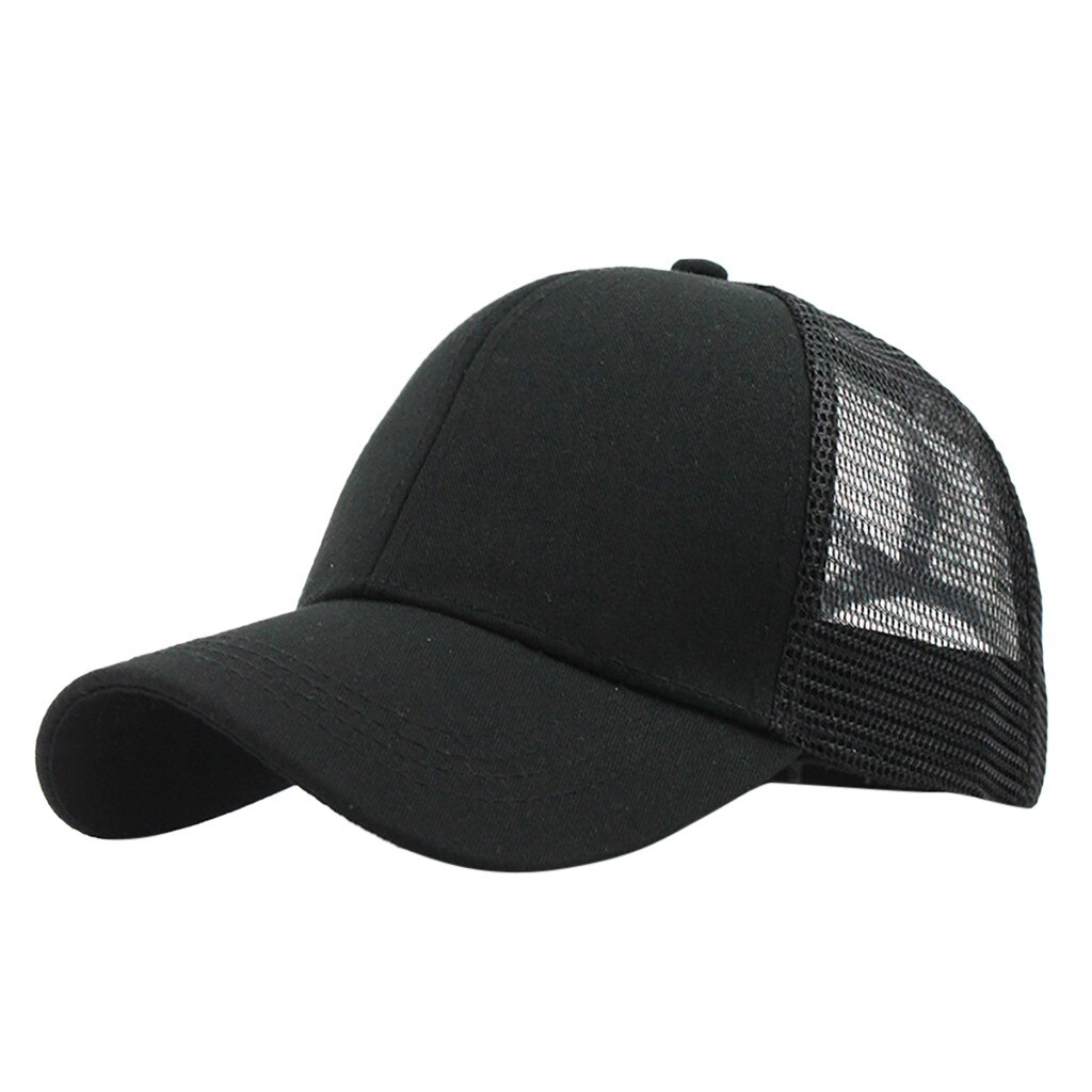 Unisex Berretto da Baseball Regolabile Cap Mesh Traspirante per Le Donne di Snapback Caps Casquette Cappelli da Baseball Visiera Cap Siltovka # BL5: Black