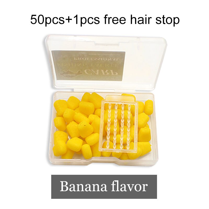 Accessoires pour la pêche à la carpe, 50 pièces, bouchon de Micro appât, bouillettes, support d'appât pour plate-forme à cheveux: Yellow