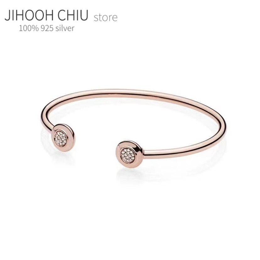 100% 925 Sterling silver bracelet for women Fit original Pando Charm hand bracelet Snake bracelet classic DIY jewelry