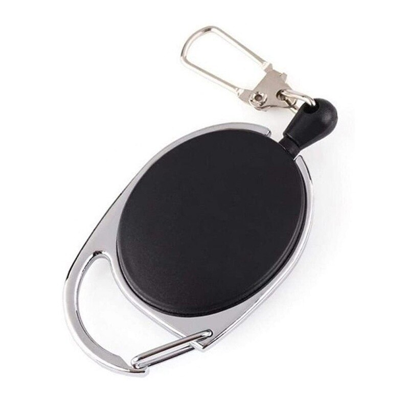 Retractable Pull Badge Reel Zinc Alloy ABS Plastic ID Lanyard Name Tag Card Badge Holder Reels Recoil Belt Key Ring Chain Clips