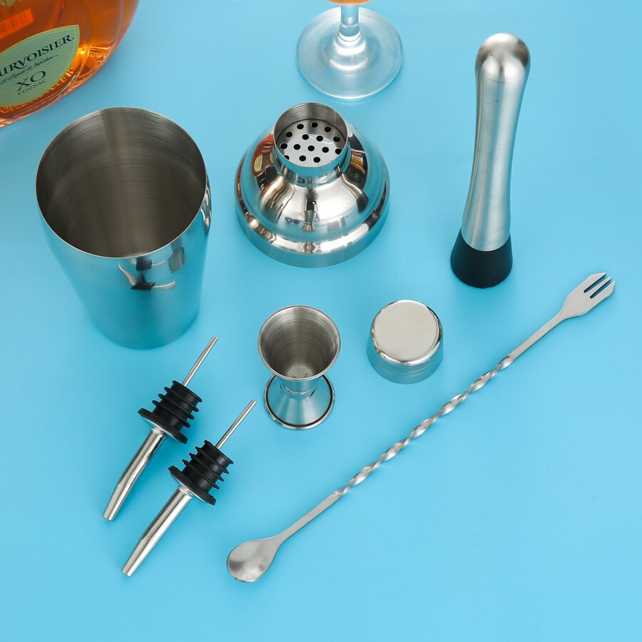 BIUBIUTUA Stainless Steel Cocktail Shaker Mixer Wine Martini Boston Shaker For Bartender Drink Bar Tools 550ML/750ML