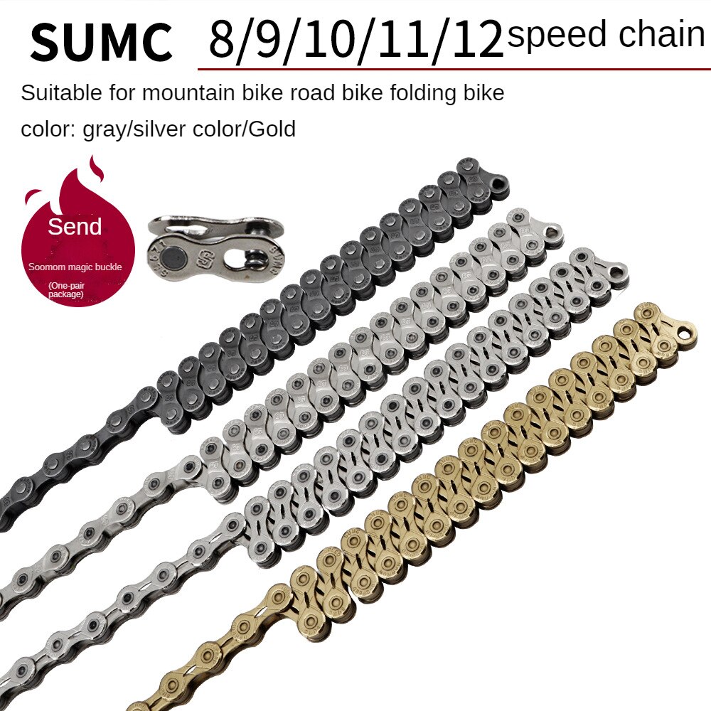 Sumc Fietsketting 8 Speed 9 Speed 10 Speed 11Speed 12 Snelheid Mountainbike Vouwen Racefiets Ketting Fiets accessoires Verkoop