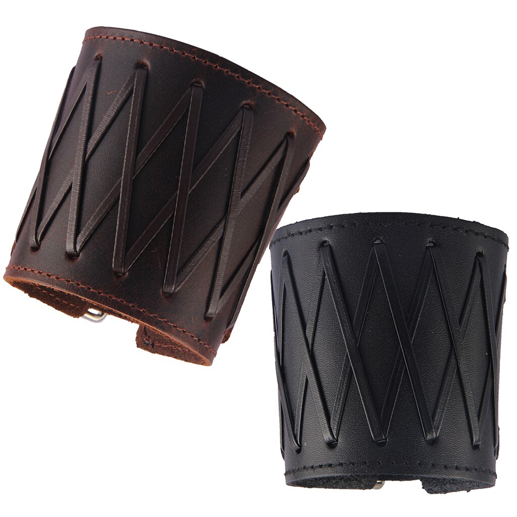 Pu Lederen Arm Manchet Pols Protector Gauntlet Bracer Voor Vrouwen Mannen