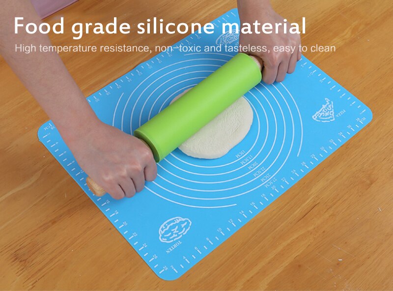 Siliconen Pad Non-stick Bakken Mat Met Size Markering Voor Rolling Deeg Fondant Gebak Keuken Gadgets Bakken accessoires