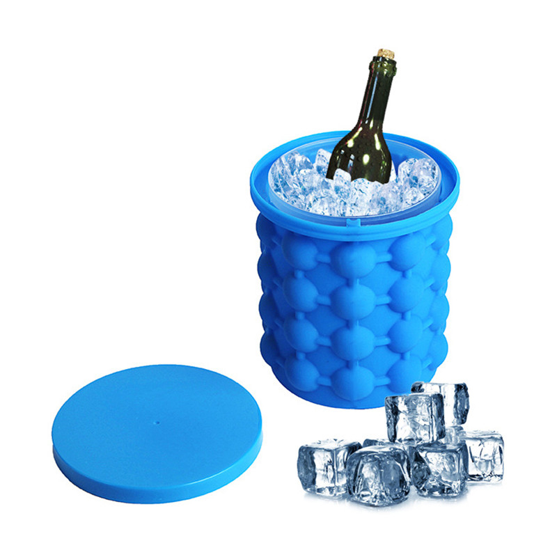 Bærbar silicium vinkøleholder barværktøj rødvinsreol køler øl champagne vin isspand til picnic isterningemaskine: Default Title