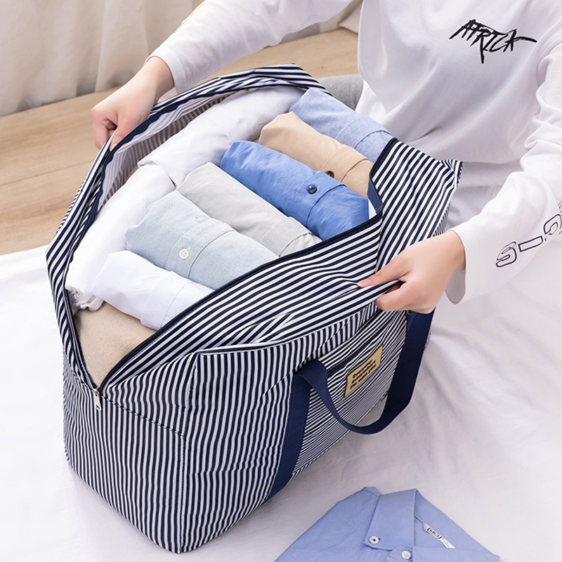 Moisture-proof Quilt Clothes Storage Bags FoldableWomen Man Travel Bags Waterproof Nylon Pillow Blanket Closet Organizer Bag