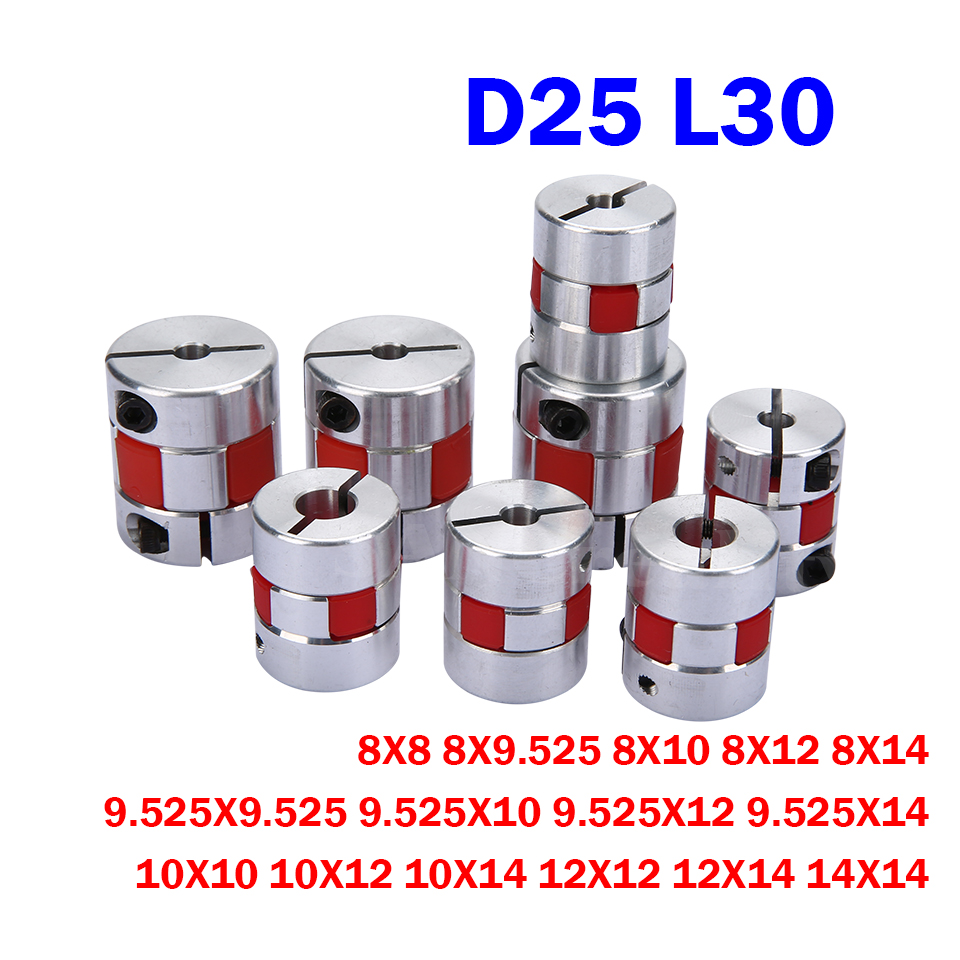 CNC Motor Backen Kupplungen Flexible Spinne Plum Welle Kupplung D25 L30 5mm 6mm 6,35mm 8mm 9mm 10mm 12mm spinne Kupplung