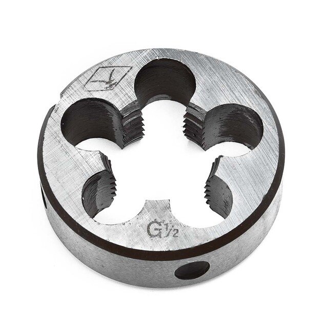 1Pcs HSS Pipe Threads Round Dies BSP 1/8 1/4 3/8 1/2 3/4 HSS High Speed Steel Pipe Thread BSP Round Die Hand Tools Tap Die: G1 2 14