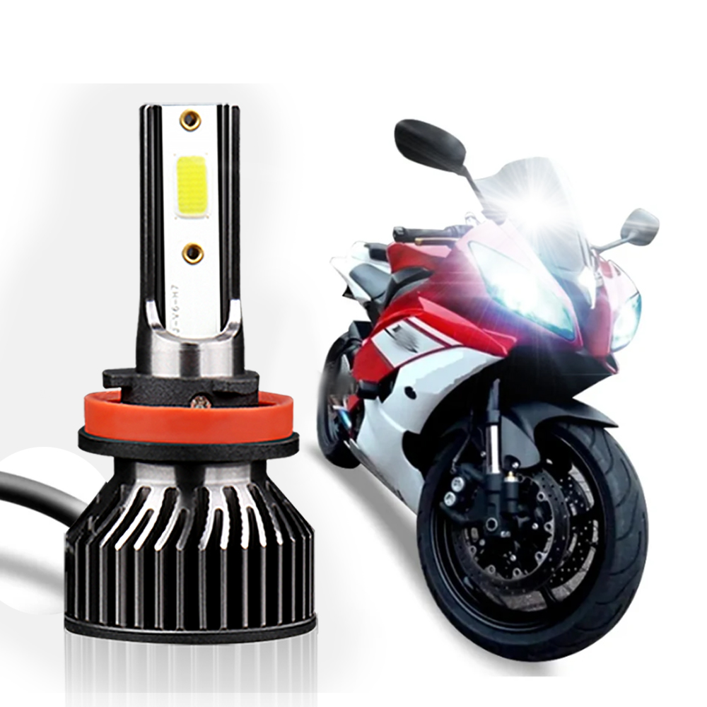 1Pc H1 H4 H7 H11 Led Koplamp 12V Motorfiets 35W High Power Autolicht Turbo Fan Voor Cob Koplamp 6000K Moto Bike Scooter