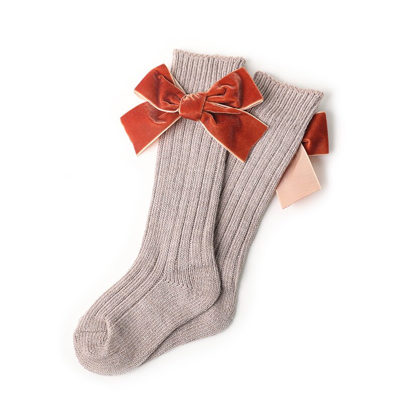 Lawadka Knit Baby Knie Hoge Sokken Winter Warme Sokken Voor Kinderen Mode Boog Baby Meisjes Lange Sokken Baby Goedkope Stuff accessoires