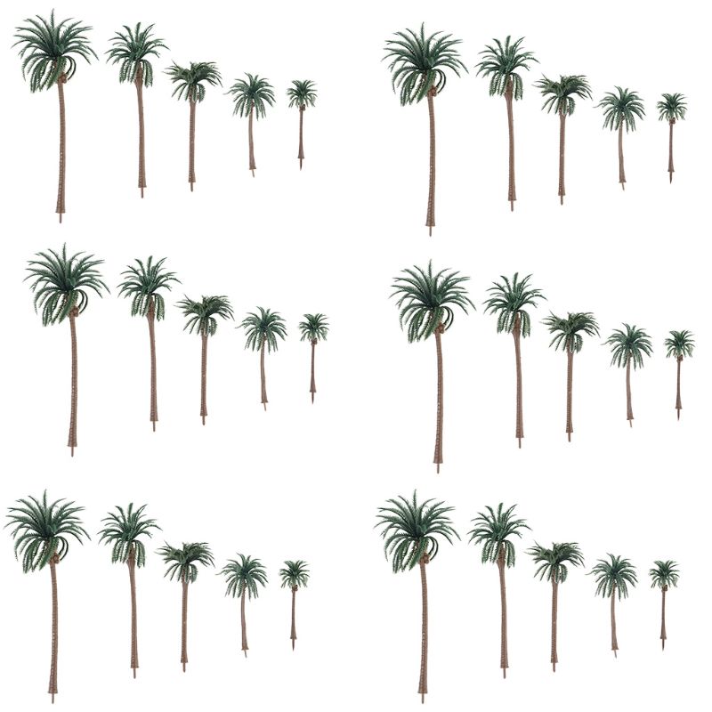 30pcs Artificial Coconut Palm Trees Scenery Model Miniature Architecture Trees: 1