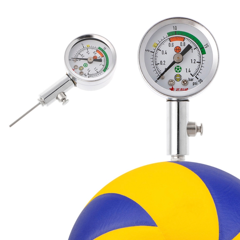 Manómetro de presión para balón de fútbol, reloj de aire, barómetros de fútbol, voleibol y baloncesto, 1 unidad