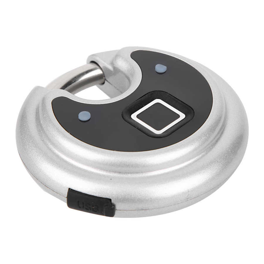 Fingerprint Padlock Roundcake Shape IP65 Waterproof Warehouse Office Glass Door Secure smart door lock