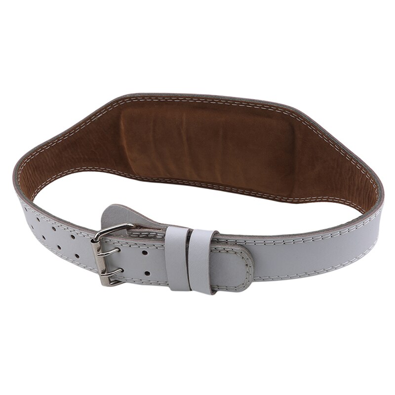 Unisex Powerlifting Sports Supplies PU Belt Training Fitness Protection Belt Lumbar Protection Gym Belt Weightlifting Belt: white XL