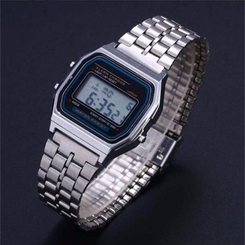 Classic Led Metalen Shock Digitale Heren Horloges Casual Sport Horloges Roestvrij Stalen Band Mannelijke Klok Erkek Kol Saati