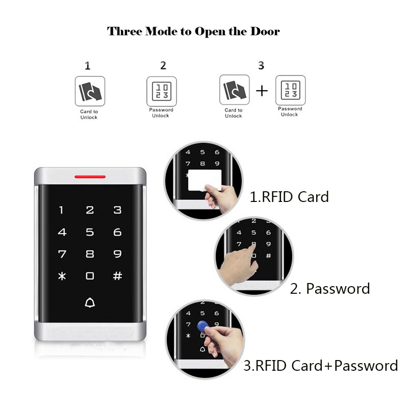 RFID Door Access Control System Kit Access Controller Keypad access + Power Supply + Electric Magnetic Lock Bolt Strike Locks