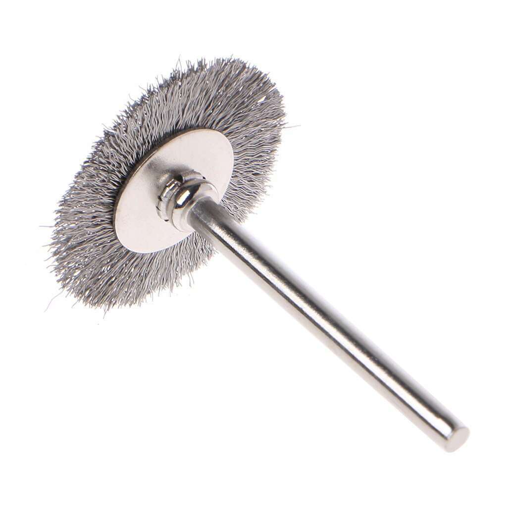 10 pcs 22mm Platina Mes Roestvrij Staaldraad Wiel Borstel Dremel Rotary Tool voor Mini Boor Dremel Polijsten Dremel accessoires