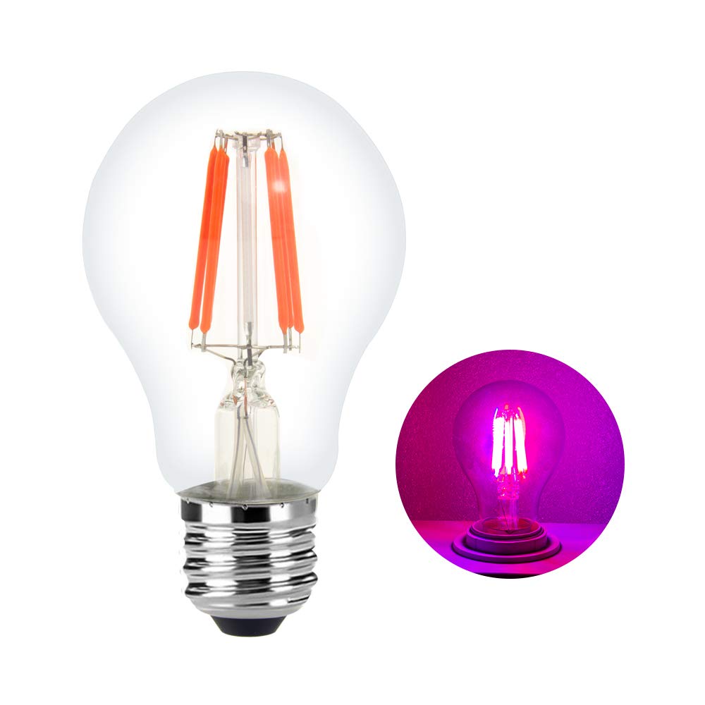 E27 E26 A60 LED Grow Lights Filament Bulb 8W Plant Growth Bulbs Bulb Lamp 110V 220V 240V Greenhouse Plant Flowering Cultivation