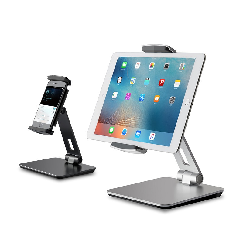Universele Smartphone &amp; Tablet Stand, aluminium Desk Mount Houder Past Voor 3.5-6.5 Inch Smartphone 7-13 Inch Ipad Pro Air Mini
