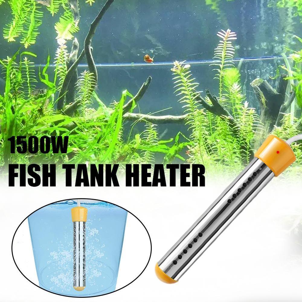 1500W Stainless Steel Electric Water Heater Boiler Immersion US Portable Plug Element Water Heating Suspension C8F7