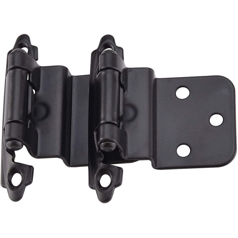 Kast Scharnieren, Voor Gezicht Frame Kasten, Keuken/Badkamer, Variabele, zelfsluitende (30 Pcs Platte Zwart)