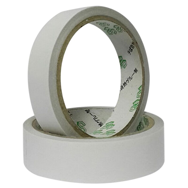 2 Rolls Wit Dubbelzijdig Tape Sticker Gel Adhesive Dubbelzijdig Tape Kantoor Schoolbenodigdheden Zelfklevende