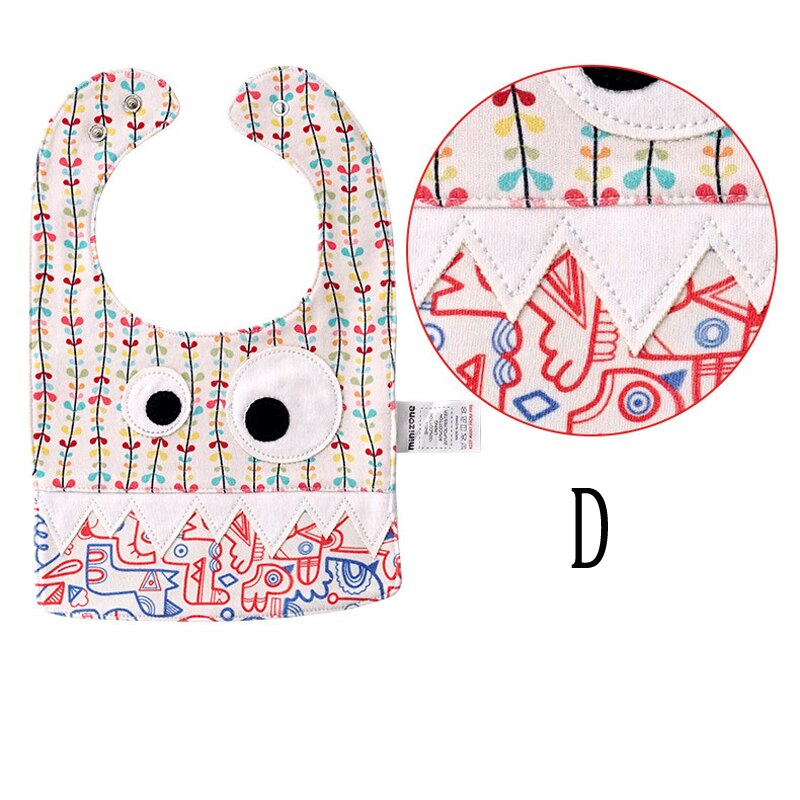Sunbaby-tissu en coton pour bébés | humoristique de monstre de dessin animé, écharpe d'alimentation pour bébés garçons et filles