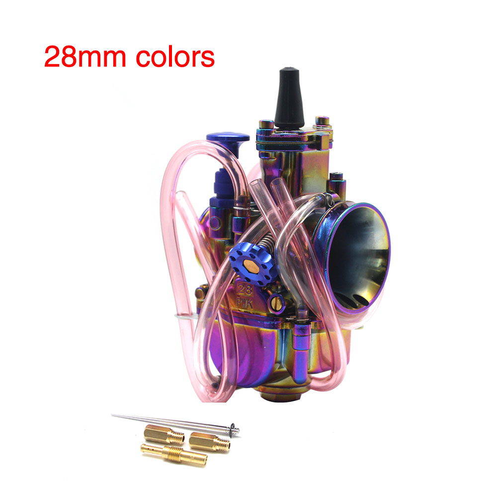 ZSDTRP Universal Multicolor Motorcycle Carburetor 21 24 26 28 30 32 34mm Power Jet Dirt Bike 4T PWK Carburador 110cc 250cc 125cc: army green