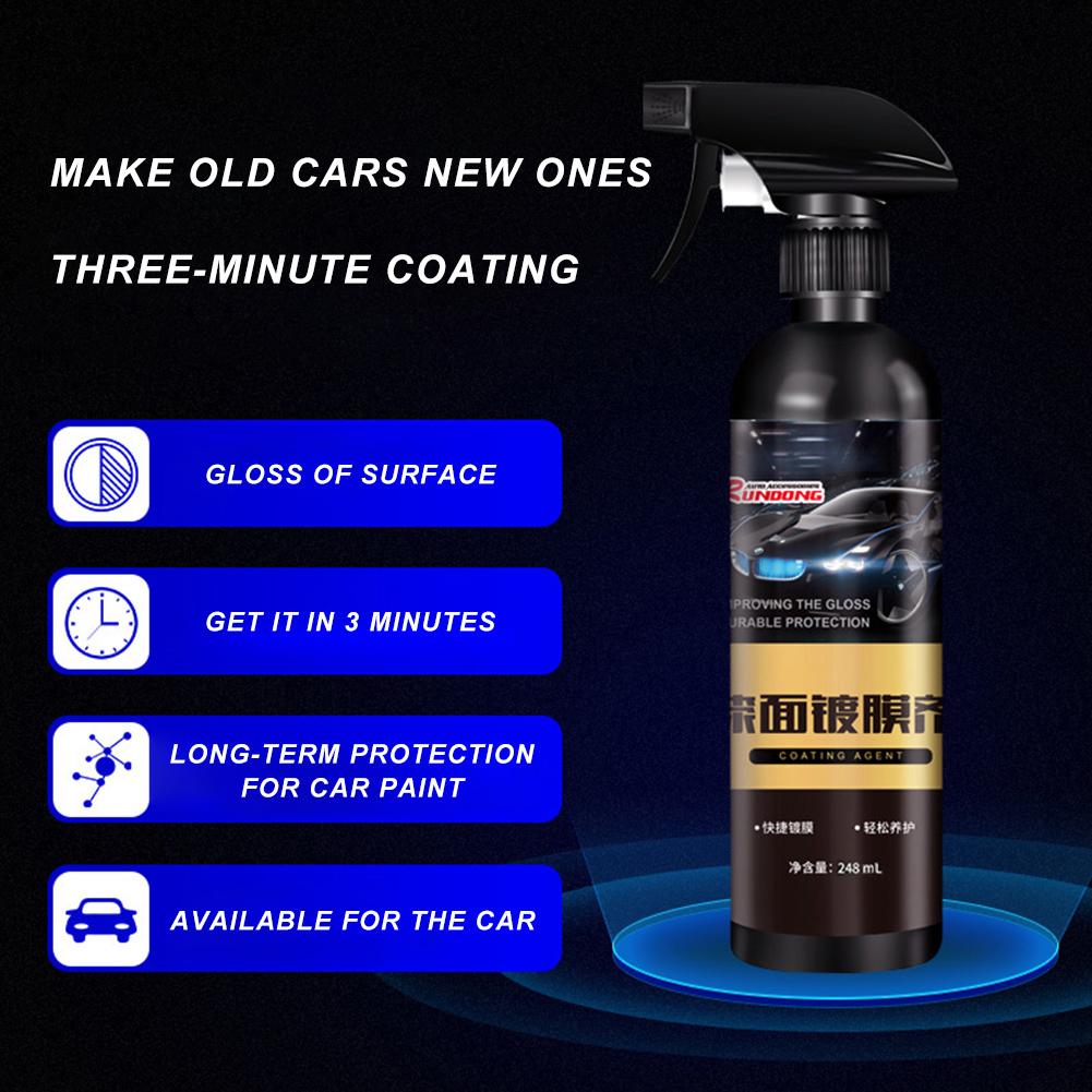 248ml bil coating super hydrofob flydende nano keramisk bil lak pleje flydende bil voks spray polysiloxan oxidation maling pleje